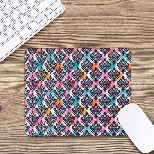 Colorful Damask Pattern Print Mouse Pad
