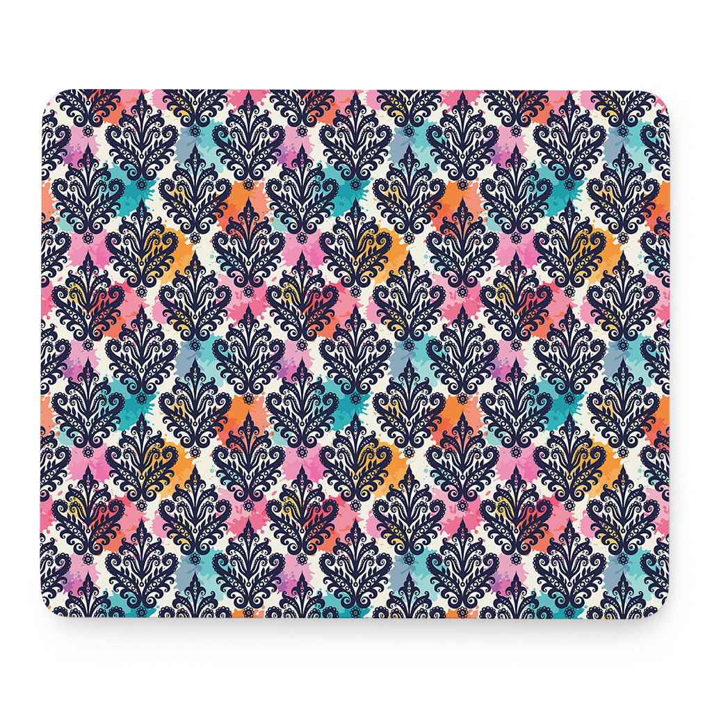 Colorful Damask Pattern Print Mouse Pad