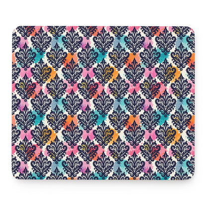 Colorful Damask Pattern Print Mouse Pad