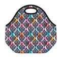 Colorful Damask Pattern Print Neoprene Lunch Bag
