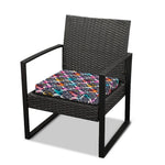 Colorful Damask Pattern Print Outdoor Seat Cushion Cover