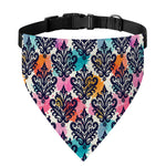 Colorful Damask Pattern Print Over The Collar Dog Bandana