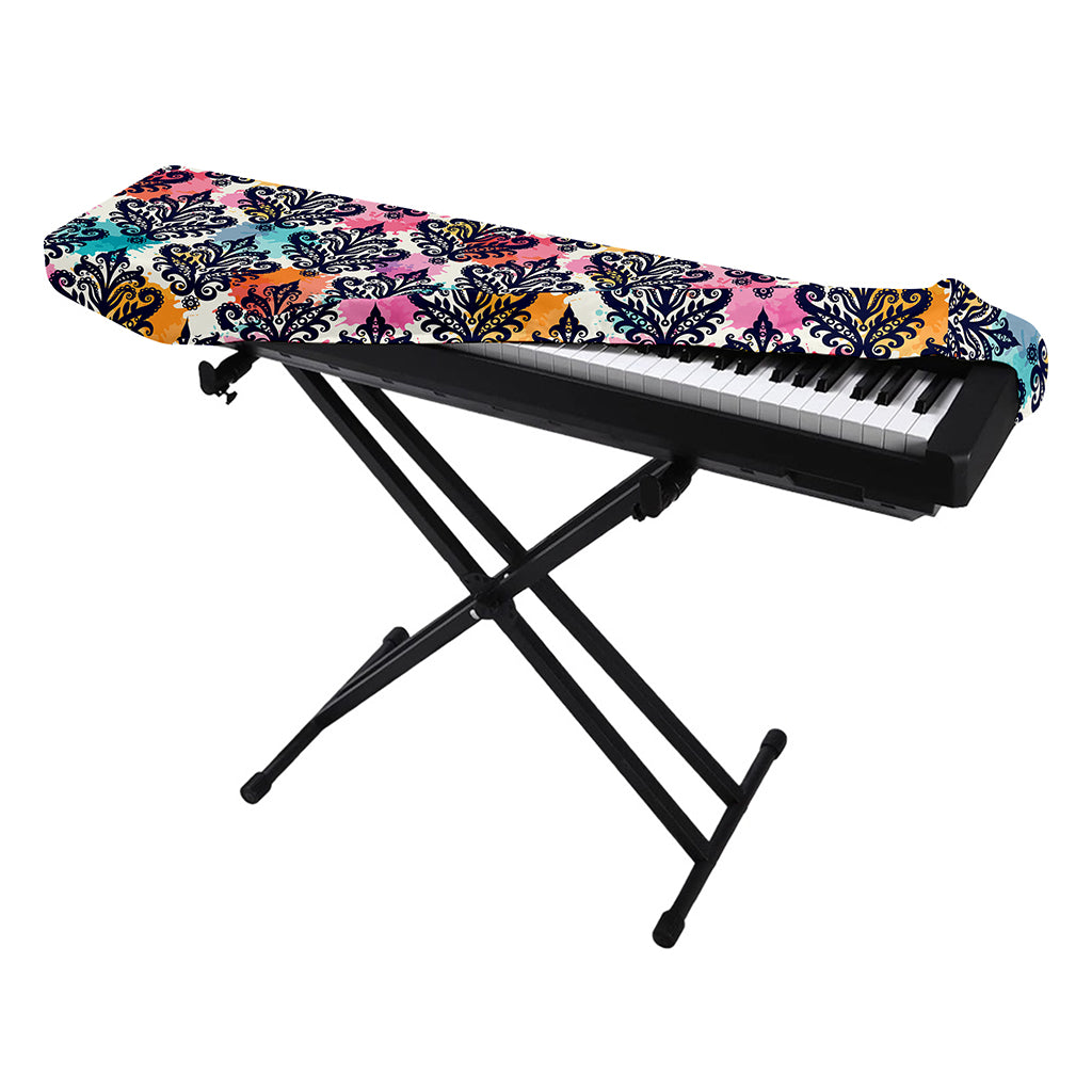 Colorful Damask Pattern Print Piano Keyboard Cover