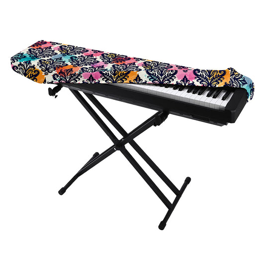 Colorful Damask Pattern Print Piano Keyboard Cover