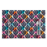 Colorful Damask Pattern Print Placemat