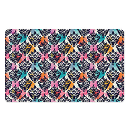 Colorful Damask Pattern Print Polyester Doormat