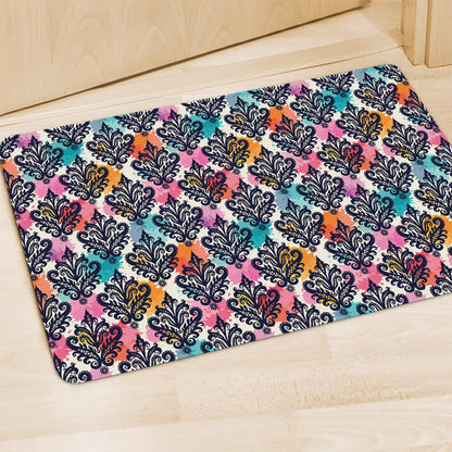 Colorful Damask Pattern Print Polyester Doormat