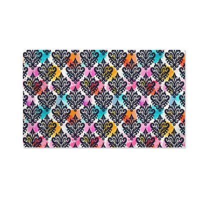 Colorful Damask Pattern Print Polyester Flag