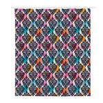 Colorful Damask Pattern Print Polyester Shower Curtain