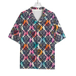 Colorful Damask Pattern Print Rayon Hawaiian Shirt