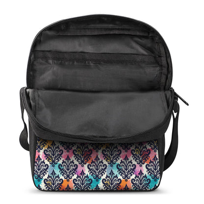 Colorful Damask Pattern Print Rectangular Crossbody Bag