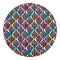 Colorful Damask Pattern Print Round Blanket