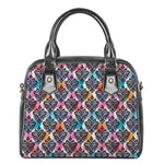 Colorful Damask Pattern Print Shoulder Handbag