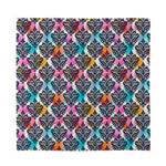 Colorful Damask Pattern Print Silk Bandana