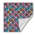Colorful Damask Pattern Print Silk Bandana