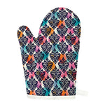 Colorful Damask Pattern Print Single Oven Mitt