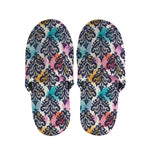 Colorful Damask Pattern Print Slippers