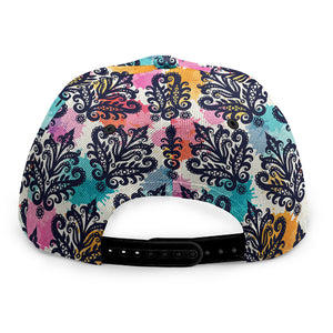 Colorful Damask Pattern Print Snapback Cap