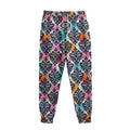 Colorful Damask Pattern Print Sweatpants