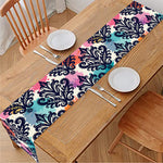 Colorful Damask Pattern Print Table Runner