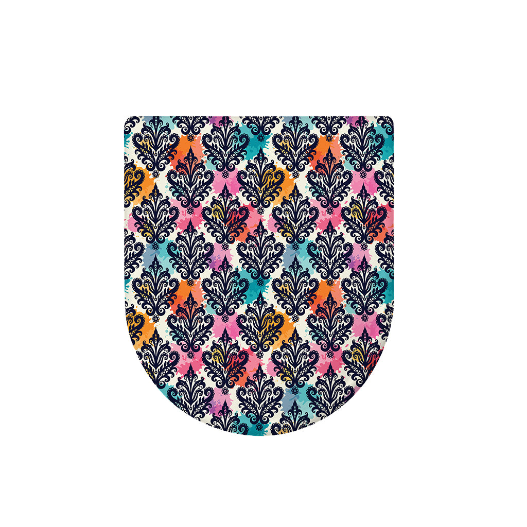 Colorful Damask Pattern Print Toilet Lid Cover
