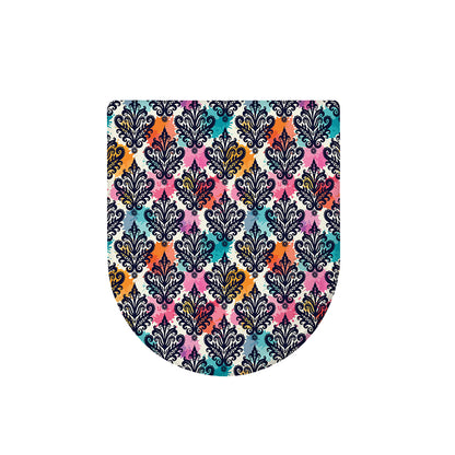 Colorful Damask Pattern Print Toilet Lid Cover