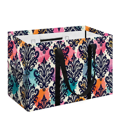 Colorful Damask Pattern Print Utility Tote Bag