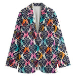 Colorful Damask Pattern Print Women's Blazer