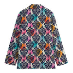 Colorful Damask Pattern Print Women's Blazer