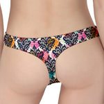 Colorful Damask Pattern Print Women's Thong