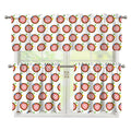 Colorful Darts And Dartboard Print 3 Piece Kitchen Curtains