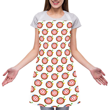 Colorful Darts And Dartboard Print Adjustable Apron