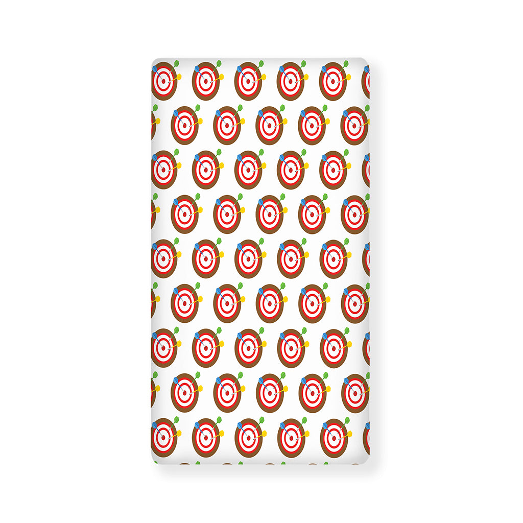 Colorful Darts And Dartboard Print Baby Crib Sheet