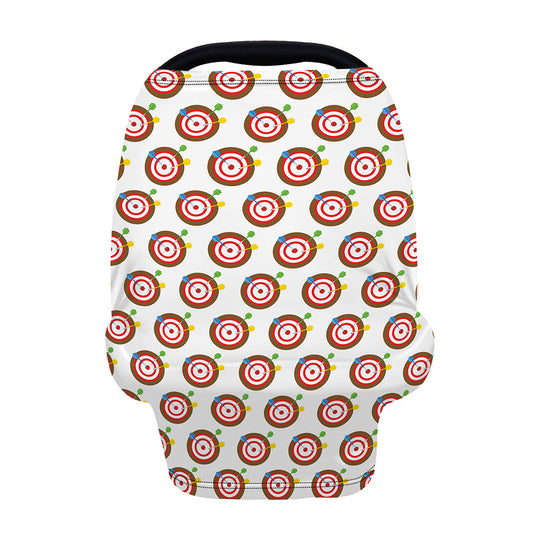 Colorful Darts And Dartboard Print Baby Seat Cover