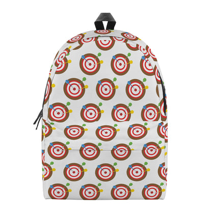 Colorful Darts And Dartboard Print Backpack