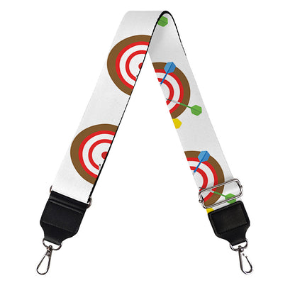 Colorful Darts And Dartboard Print Bag Strap