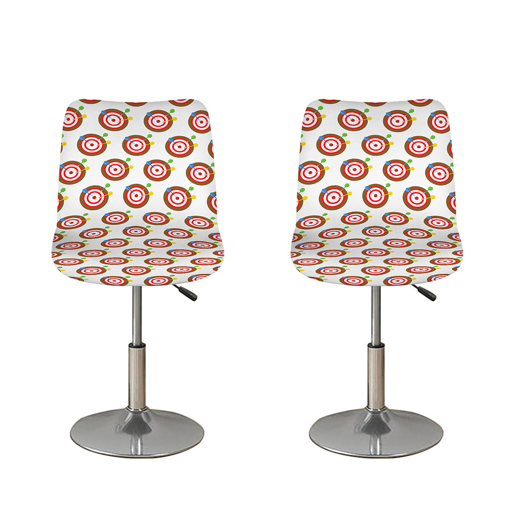 Colorful Darts And Dartboard Print Bar Stool Covers