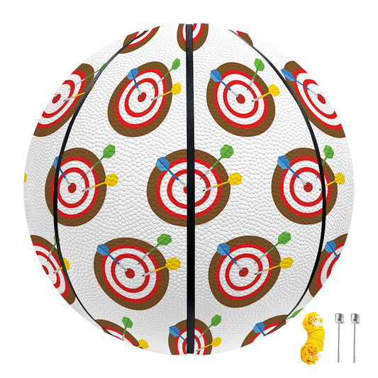 Colorful Darts And Dartboard Print Basketball