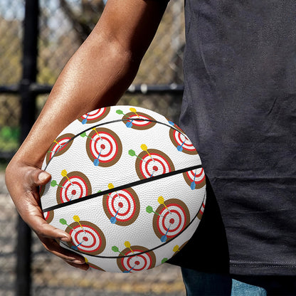 Colorful Darts And Dartboard Print Basketball