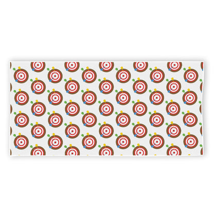 Colorful Darts And Dartboard Print Beach Towel