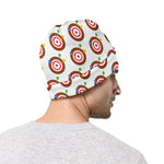 Colorful Darts And Dartboard Print Beanie