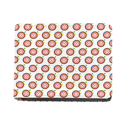 Colorful Darts And Dartboard Print Bifold Wallet