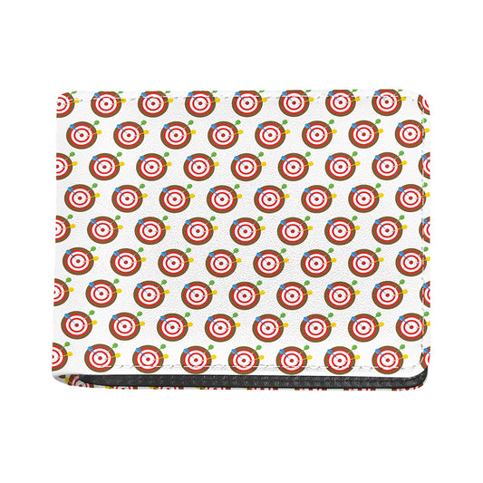 Colorful Darts And Dartboard Print Bifold Wallet