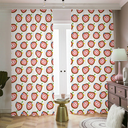 Colorful Darts And Dartboard Print Blackout Pencil Pleat Curtains