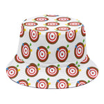 Colorful Darts And Dartboard Print Bucket Hat