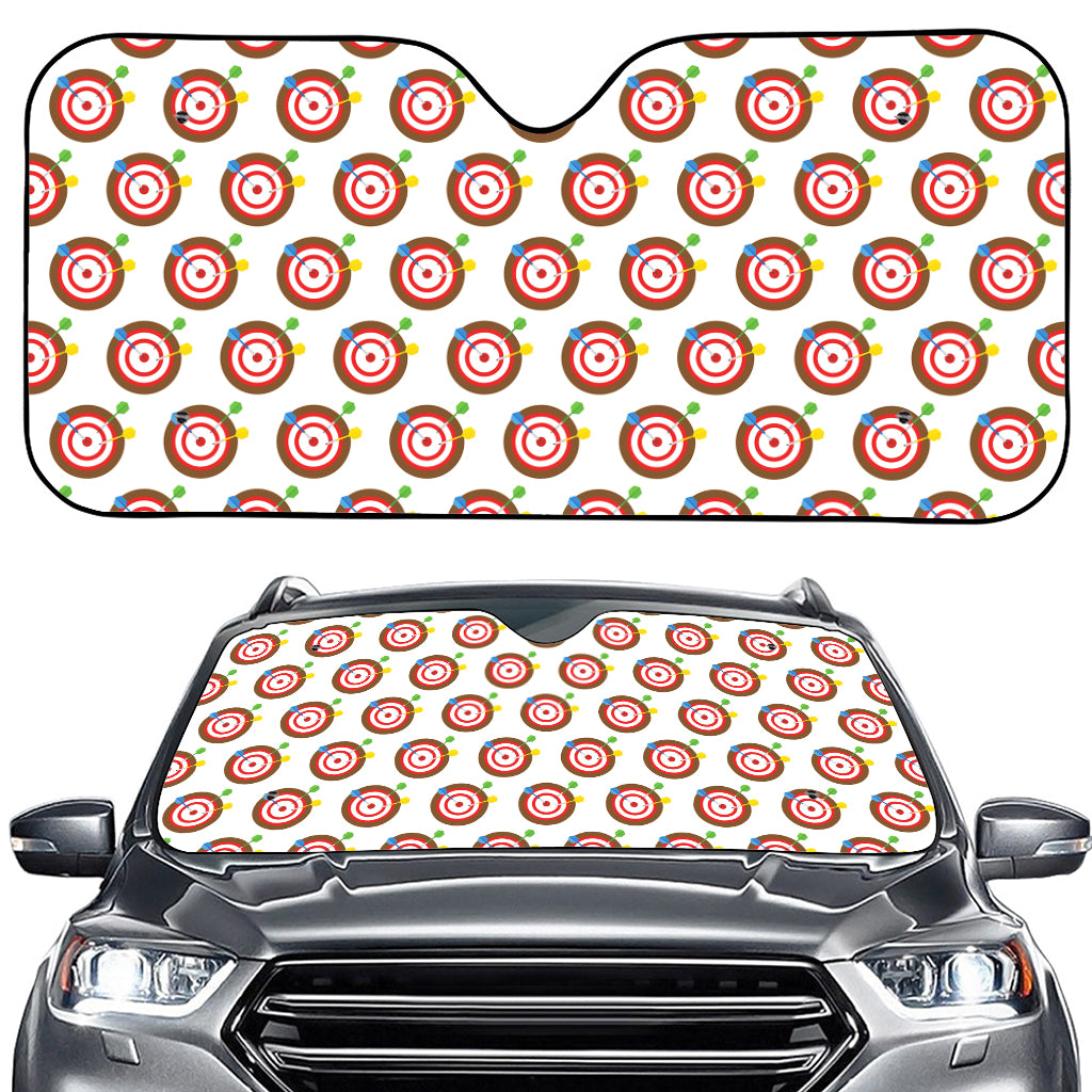 Colorful Darts And Dartboard Print Car Windshield Sun Shade