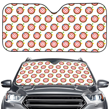 Colorful Darts And Dartboard Print Car Windshield Sun Shade