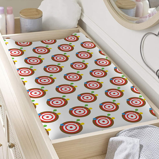 Colorful Darts And Dartboard Print Changing Pad Cover