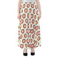 Colorful Darts And Dartboard Print Chiffon Maxi Skirt