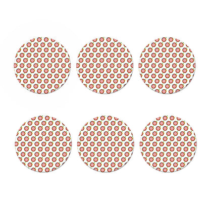 Colorful Darts And Dartboard Print Coaster Set
